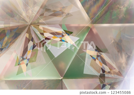 Cellophane seen in a kaleidoscope 123455086