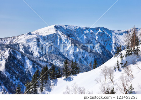Mt. Norikura in the snow-capped Northern Alps Mt. Norikura in the snow-capped Northern Alps 123455255
