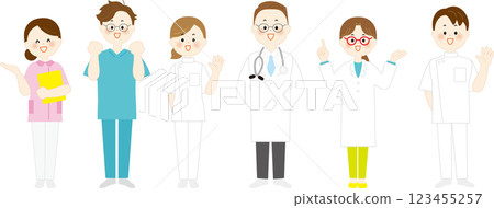 醫事工作者角色集，全身 123455257