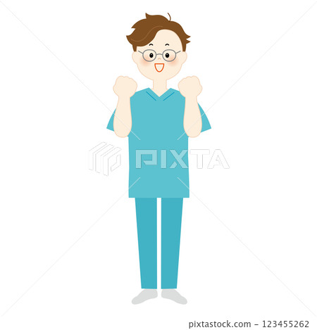 醫事工作者，男性，全身 123455262