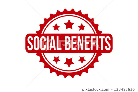 Social Benefits Rubber Stamp Seal Vector 123455636