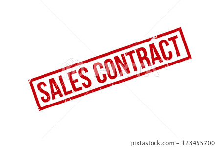 Sales Contract Rubber Stamp Seal Vector 123455700