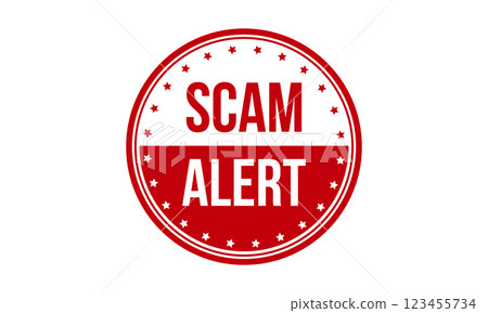 Scam Alert Rubber Stamp Seal Vector 123455734