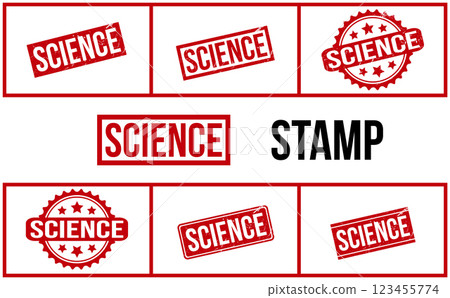 Science Rubber Stamp Set Vector 123455774