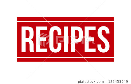 Recipes Rubber Stamp Seal Vector 123455949