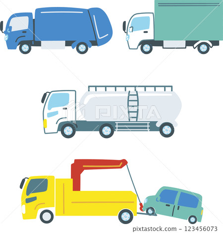 工作車庫存插圖素材 - 用於運輸和物流的汽車 123456073