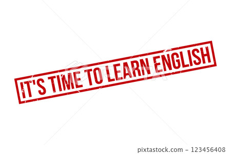 Its Time to Learn English Rubber Stamp Seal Vector 123456408