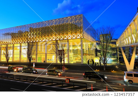 Oita Prefectural Art Museum at dusk (Oita City) Oita Prefectural Art Museum at dusk (Oita City) 123457357