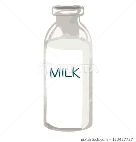 用水彩繪製的牛奶簡單插圖 用水彩繪製的牛奶簡單插圖 123457737