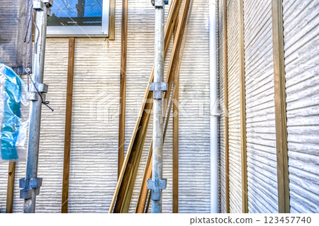 Exterior wall repair work for detached houses 123457740