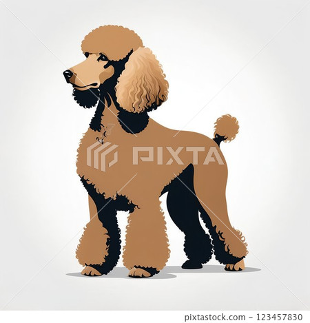 A stylish standard poodle with brown fur 123457830