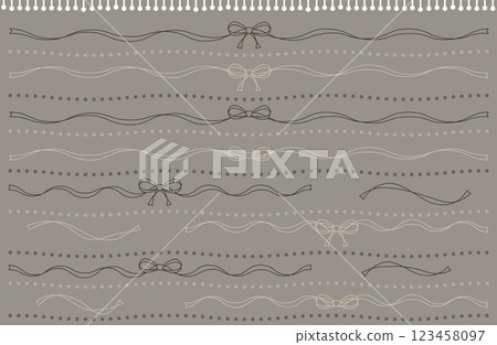 手繪絲帶線材質向量插圖集簡單可愛 手繪絲帶線材質向量插圖集簡單可愛 123458097