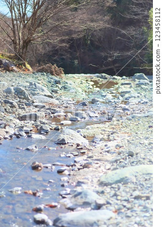The beautiful Mizunashi River that runs through the campsite 123458112