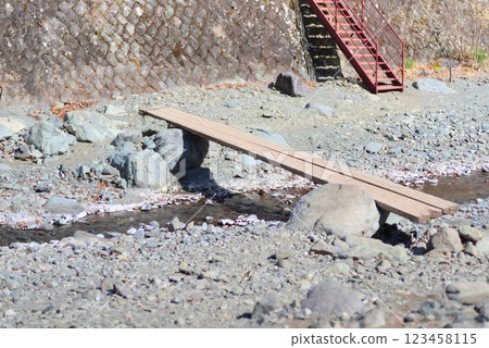The beautiful Mizunashi River that runs through the campsite 123458115