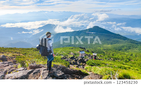 夏季攀登禦嶽山：從大瀧口登山道看到的風景 123458230