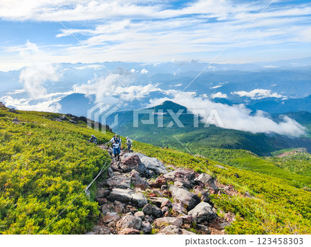 Climbing Mt. Ontake in summer: Otakiguchi trail Climbing Mt. Ontake in summer: Otakiguchi trail 123458303