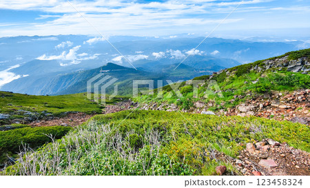 Climbing Mt. Ontake in summer: View from the Otakiguchi trail 123458324