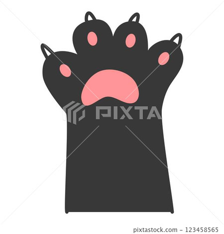 black Cat Paw Icon illustration 123458565