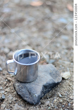Hot coffee made at the campsite 123458804