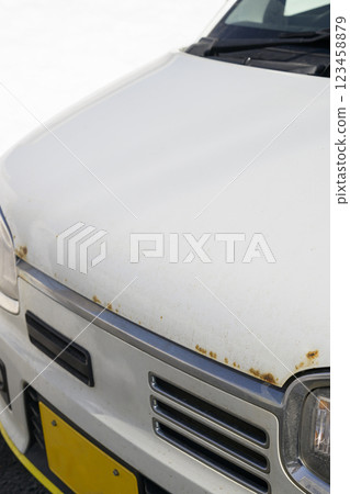 Rust on cars (salt damage caused by snow-melting agents) 123458879
