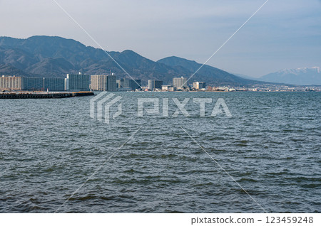 琵琶湖風景 大津市 123459248