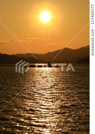 Hoboro Island floating in the sparkling Seto Inland Sea Hoboro Island floating in the sparkling Seto Inland Sea 123460373