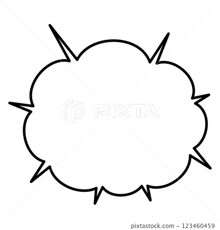 Manga-style speech bubble 4 thin line 123460459