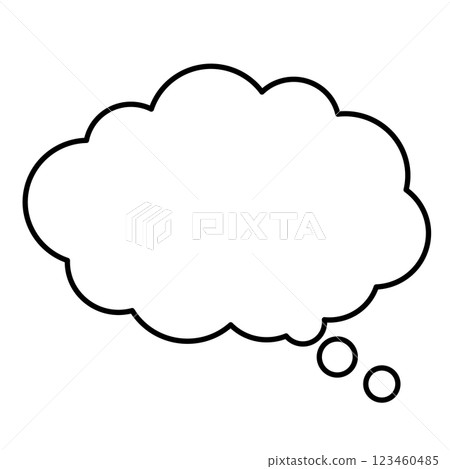 Manga style speech bubble 7 thin line Manga style speech bubble 7 thin line 123460485