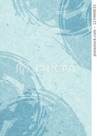 Summer greetings, summer, blue, Japanese pattern, background 123460633