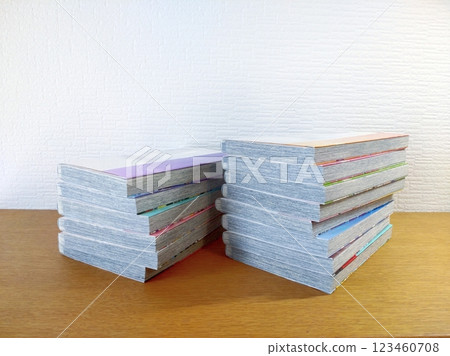 Stacked manga books Stacked manga books 123460708