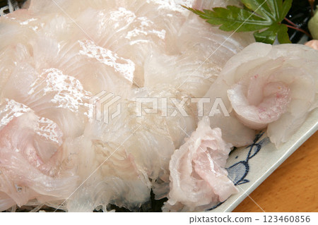 Flatfish sashimi Flatfish sashimi 123460856