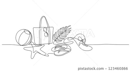 summer beach fashion female likeness one line drawing continuous minimalism hand drawn summer beach fashion female likeness one line drawing continuous minimalism hand drawn 123460866