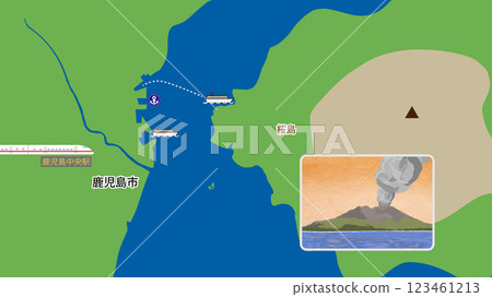 Kagoshima City Sakurajima Map Kagoshima City Sakurajima Map 123461213