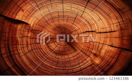 Tree Rings on a Freshly Cut Log , High-Resolution Close-Up Texture of Natural Growth Patterns and Organic Wood Surface Tree Rings on a Freshly Cut Log , High-Resolution Close-Up Texture of Natural Growth Patterns and Organic Wood Surface 123461386