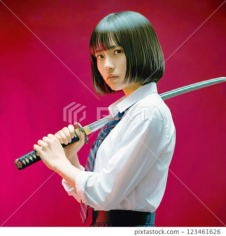 katana, high school student, female 123461626