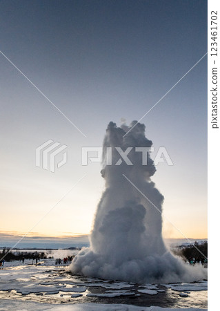 Eruption at Geysir Hot Springs 123461702