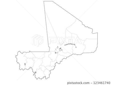 Blank map Mali 123461740