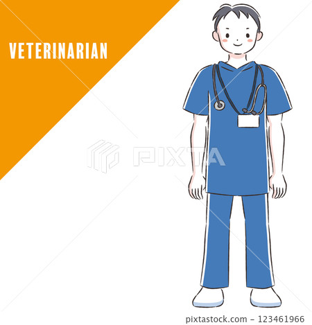 醫療行業男性的插圖 123461966
