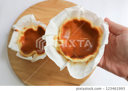 Basque Burnt Cheesecake or cheese cake, cheese pie Basque Burnt Cheesecake or cheese cake, cheese pie 123461993