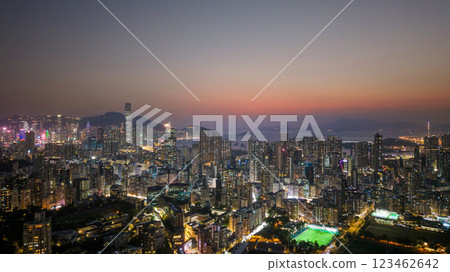 Feb 17 2025 Stunning Cityscape View at Twilight with Illuminated Buildings Feb 17 2025 Stunning Cityscape View at Twilight with Illuminated Buildings 123462642