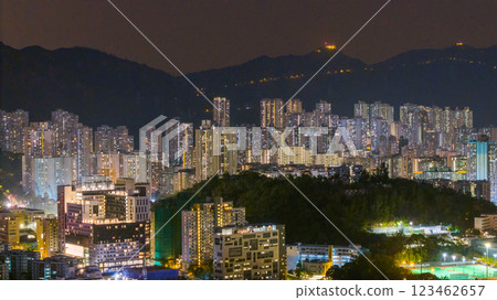 Feb 17 2025 City Skyline View with Illuminated Buildings at Night Feb 17 2025 City Skyline View with Illuminated Buildings at Night 123462657
