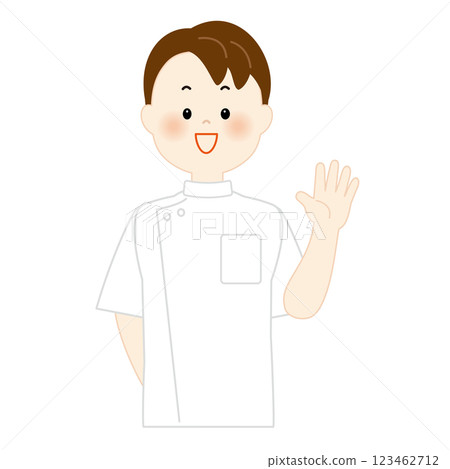 Medical worker, male, upper body 123462712
