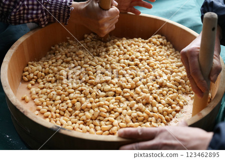 A woman making miso 123462895