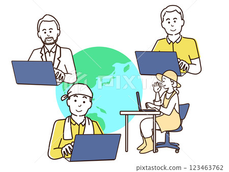 Businessman doing online transactions 123463762