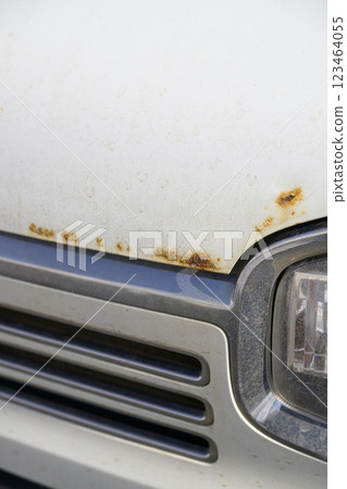 Rust on cars (salt damage caused by snow-melting agents) Rust on cars (salt damage caused by snow-melting agents) 123464055