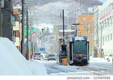 札幌,冬季的電車街 札幌,冬季的電車街 123464066