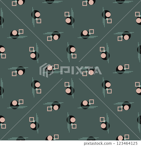 Textile motif seamless pattern. Abstract line shape geometric motif basic pattern continuous background. Man shirt all over print block.  123464125