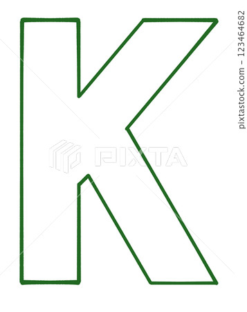 Simple alphabet K illustration material Simple alphabet K illustration material 123464682