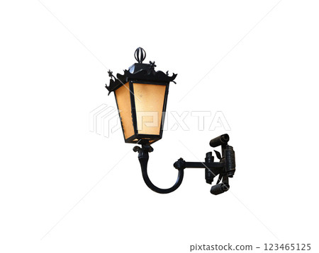 vintage wall street lamp isolated on white background 123465125