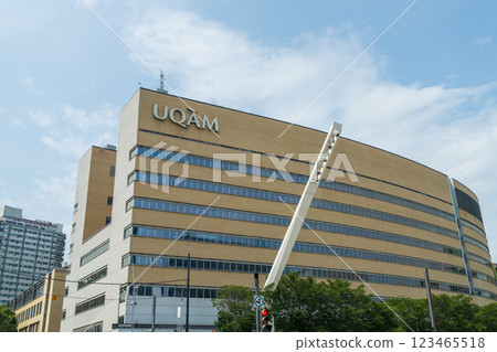 Montreal, Quebec, Canada - August 9 2021 : UQAM President-Kennedy building. University of Quebec at Montreal. 123465518